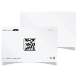Santhome Digital Business NFC Card White Front Back
